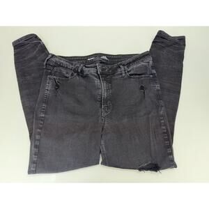 Old Navy Womens Jeans Size 16 High Rise Rockstar Super Skinny Distressed Denim